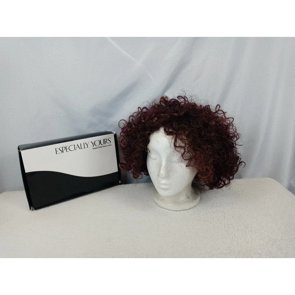 Especially Yours Wig Dark Red Curly Style Synthetic‎ Hair with Box